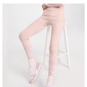 Sweaty Betty Womens Modal Fairisle Base Layer Leggings - Deco Beige Size M